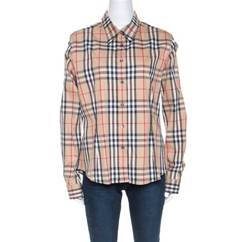 burberry button up shirt beige|burberry long sleeve button up.